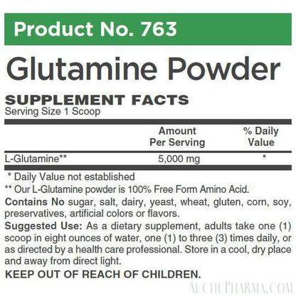L-Glutamine 100% Pure Free Form Powder - No Other Ingredients-amino acid-AlchePharma