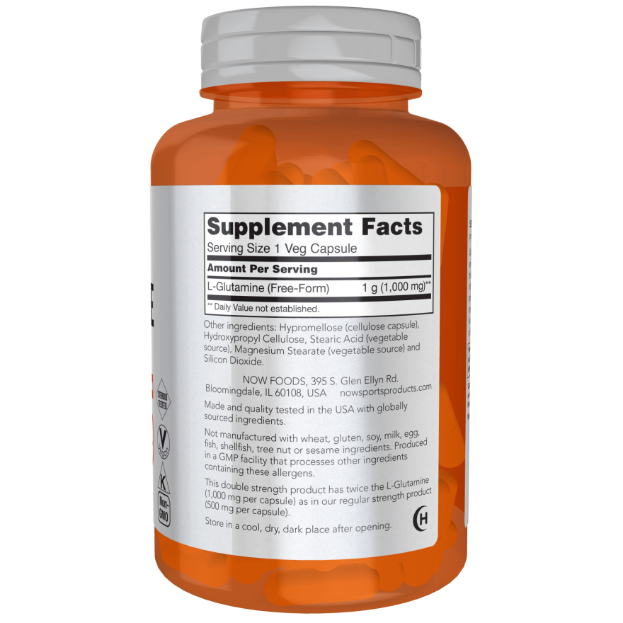 L-Glutamine, Double Strength 1000 mg Veg Capsules-Amino Acids-AlchePharma
