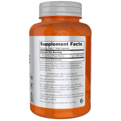L-Glutamine, Double Strength 1000 mg Veg Capsules-Amino Acids-AlchePharma