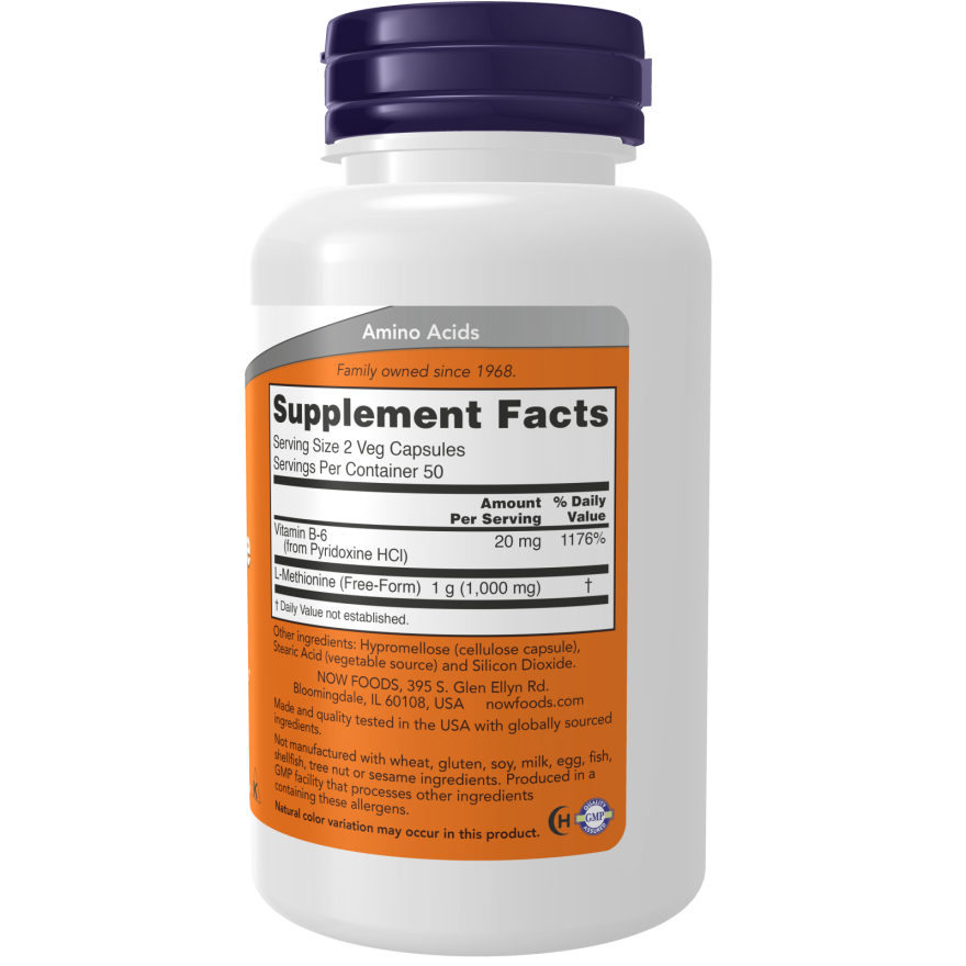 L-Methionine 500 mg Veg Capsules-Amino Acids-AlchePharma