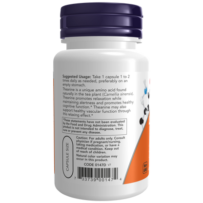 L-Theanine, Double Strength 200 mg Veg Capsules-Amino Acids-AlchePharma