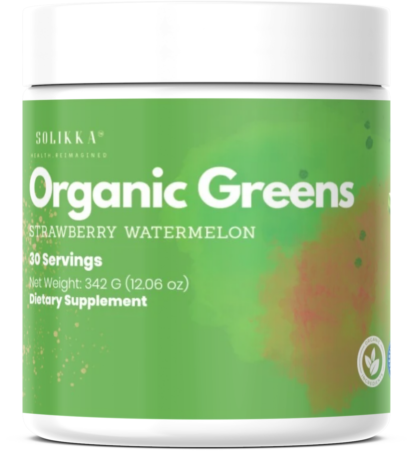 Solikka Organic Super Greens Strawberry Watermelon