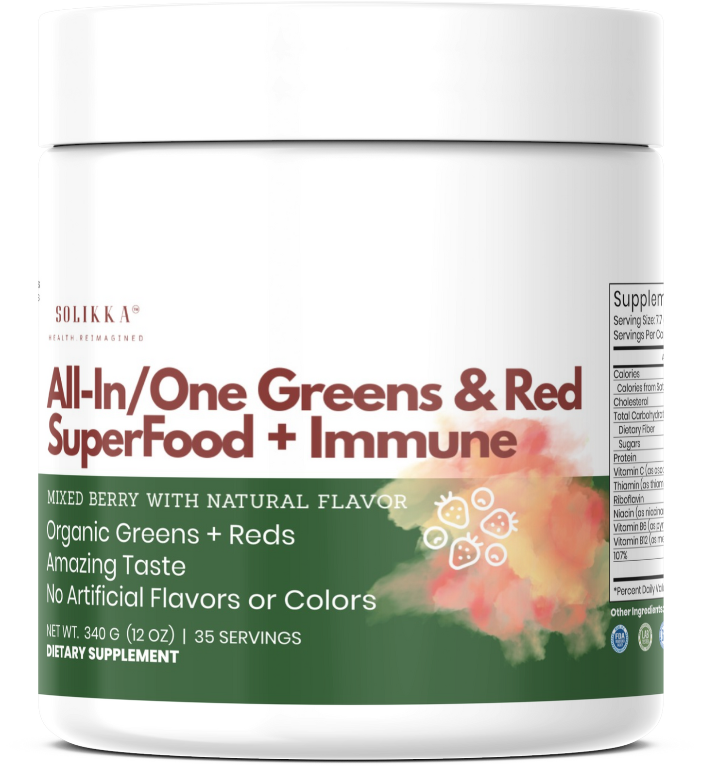 All-In/One Greens & Red SuperFood + Immune 270g Mixed Berry w/Natural Flavor