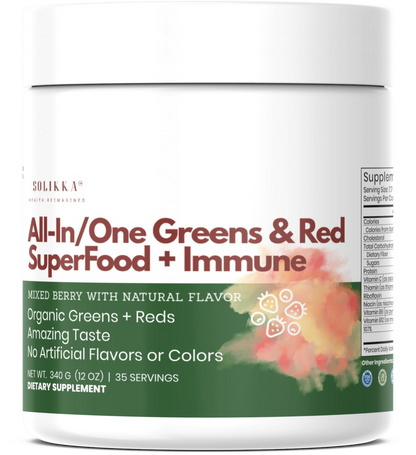 All-In/One Greens & Red SuperFood + Immune 270g Mixed Berry w/Natural Flavor