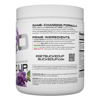 ZERO Non-Stim Pre-Workout Grape Gainz