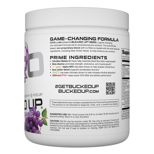 ZERO Non-Stim Pre-Workout Grape Gainz