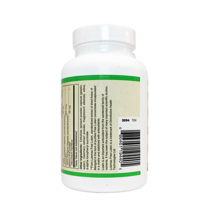 LUTEIN PLUS 20 MG ( crystalline free lutein ) w/ Zeaxanthin and Bilberry - Lutemax®-Vision-AlchePharma