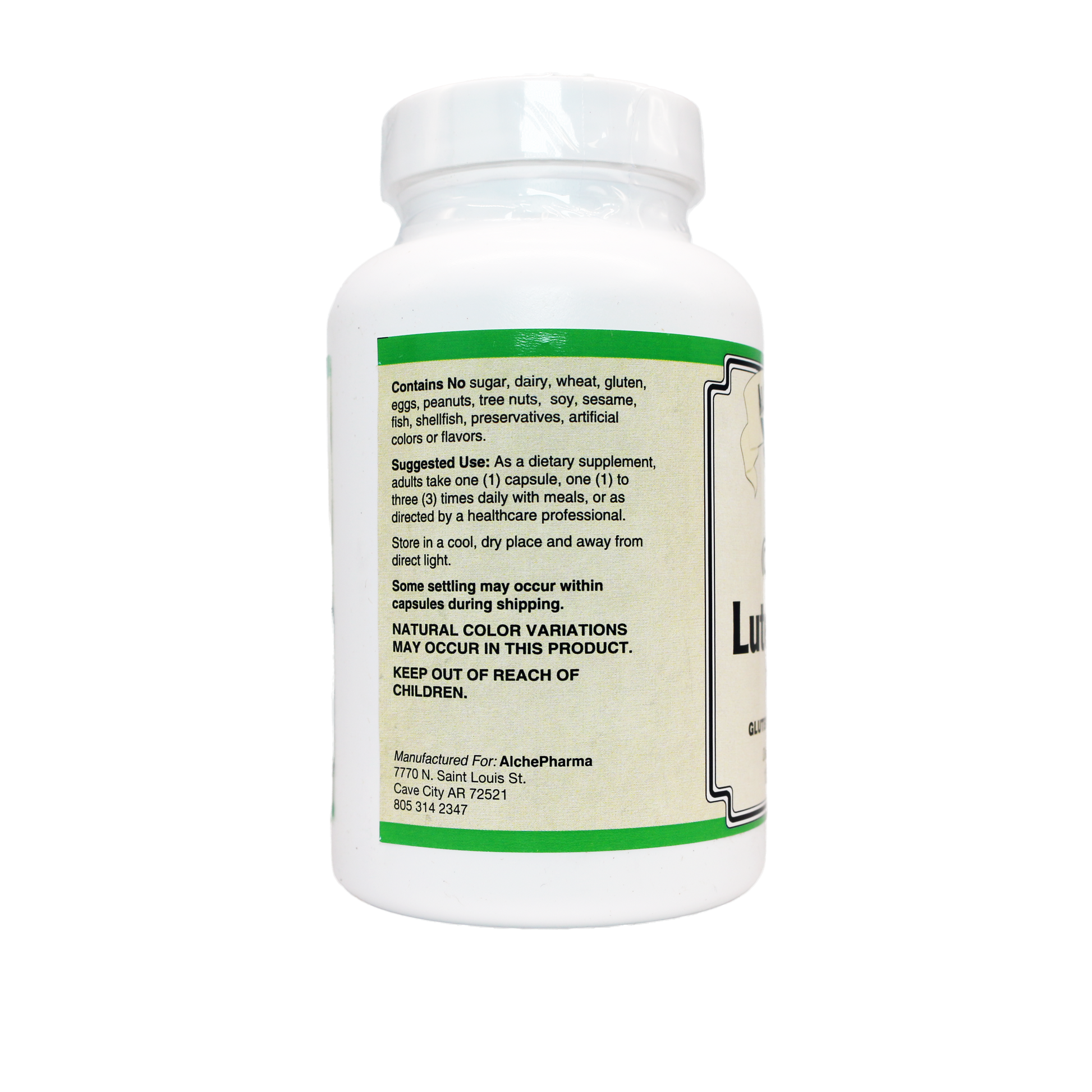 LUTEIN PLUS 20 MG ( crystalline free lutein ) w/ Zeaxanthin and Bilberry - Lutemax®-Vision-AlchePharma