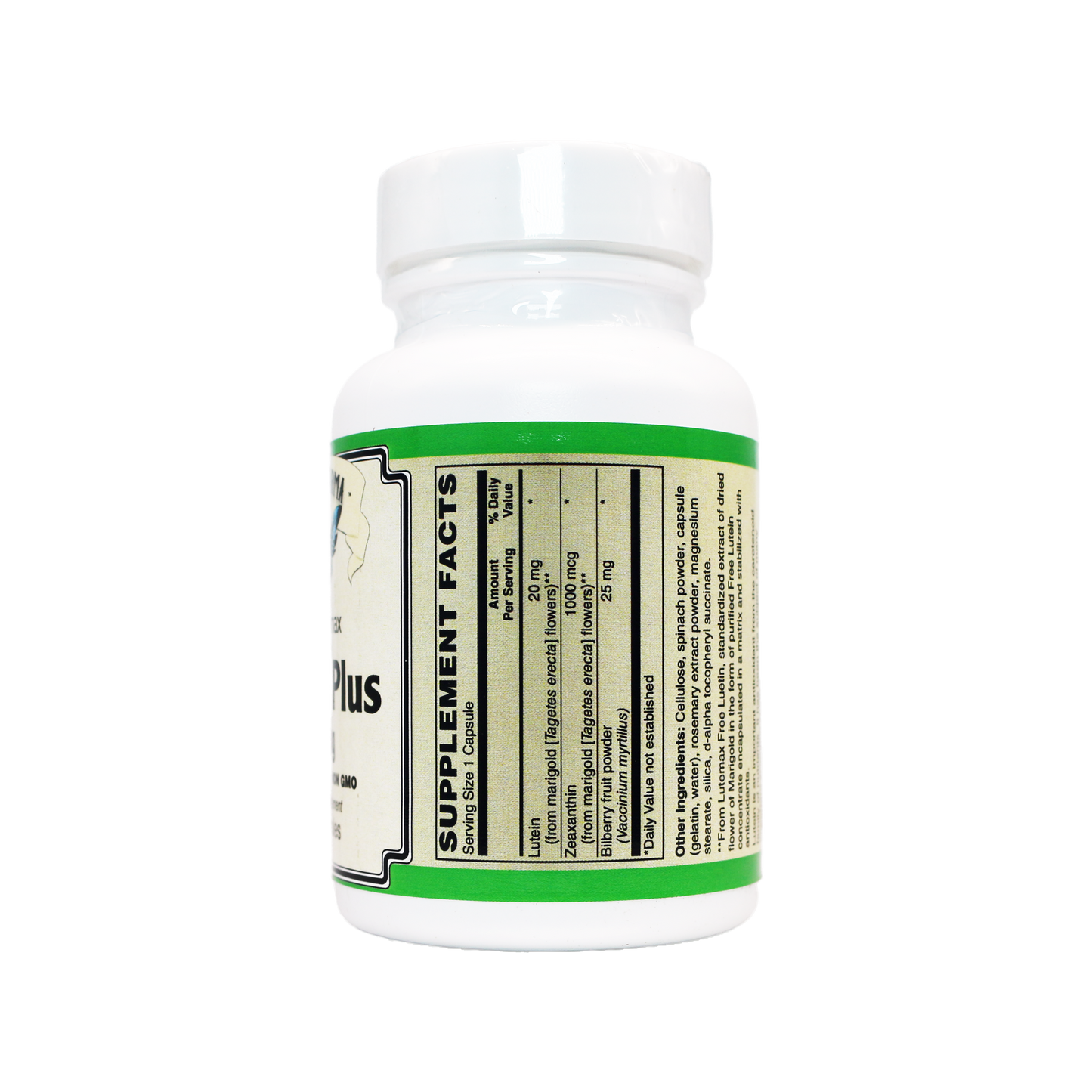 LUTEIN PLUS 20 MG ( crystalline free lutein ) w/ Zeaxanthin and Bilberry - Lutemax®-Vision-AlchePharma