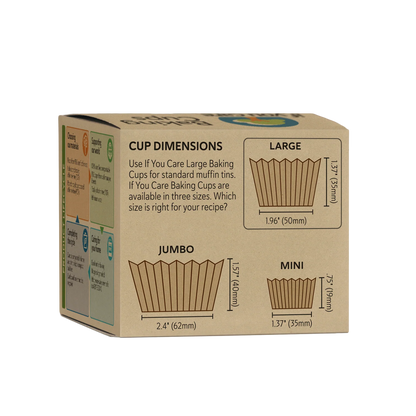 Baking Cups - Compostable/UnBleached - 60 Cups