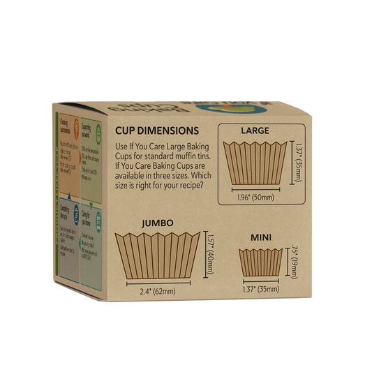 Baking Cups - Compostable/UnBleached - 60 Cups