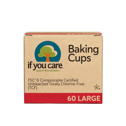 Baking Cups - Compostable/UnBleached - 60 Cups