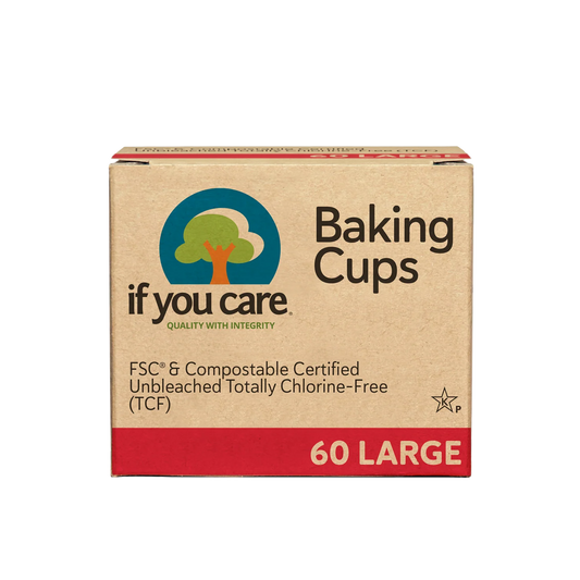 Baking Cups - Compostable/UnBleached - 60 Cups