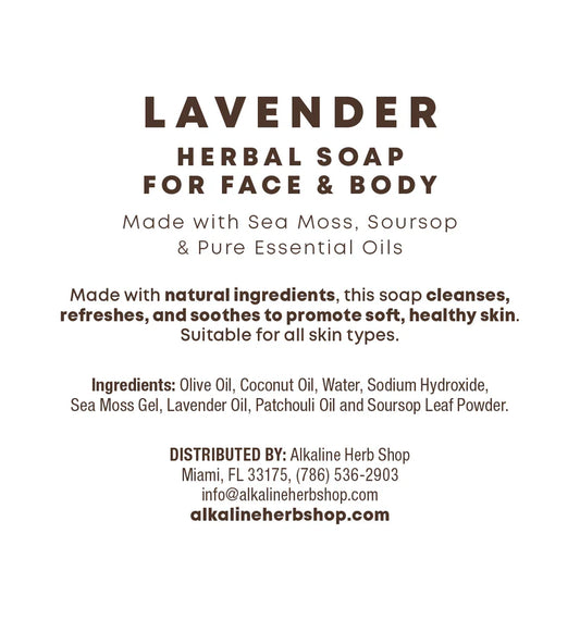 Sea Moss, Soursop, & Lavender Soap Bar - 6 Oz