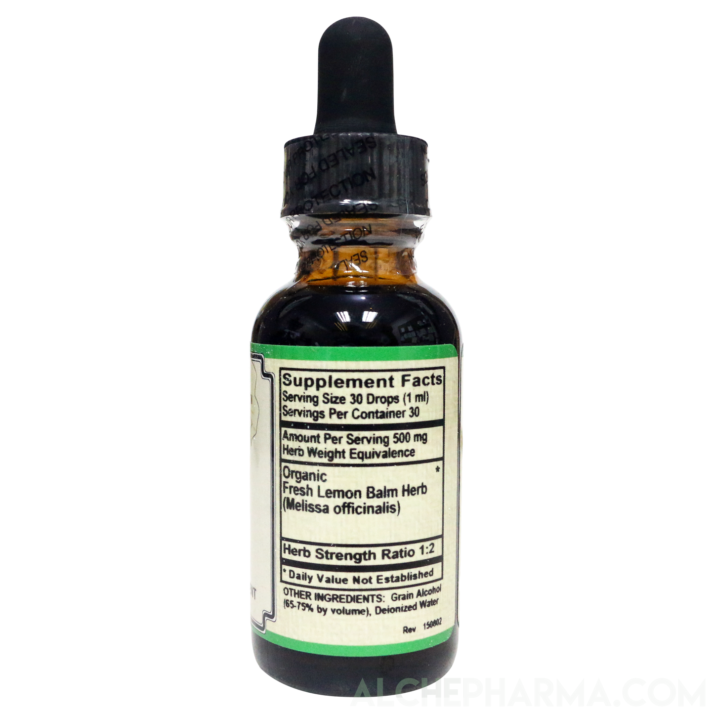 Lemon Balm Fresh Organic Tincture (Melissa officinalis) HSR 1:2 Parve k-1604-Herb Tincture-AlchePharma