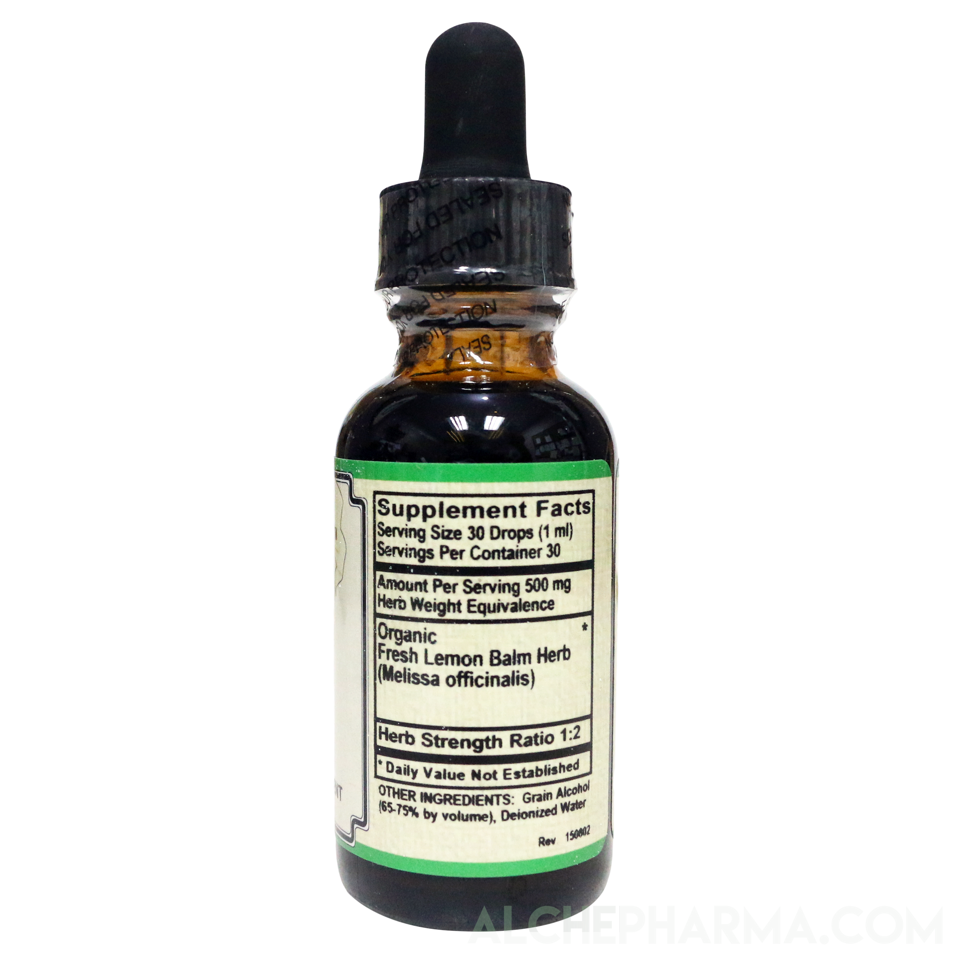 Lemon Balm Fresh Organic Tincture (Melissa officinalis) HSR 1:2 Parve k-1604-Herb Tincture-AlchePharma