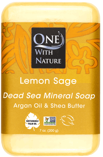Lemon Sage Soap with Dead Sea Minerals, Argan Oil & Shea Butter