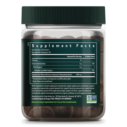 Lion's Mane Mushroom Gummies - Gaia Herbs