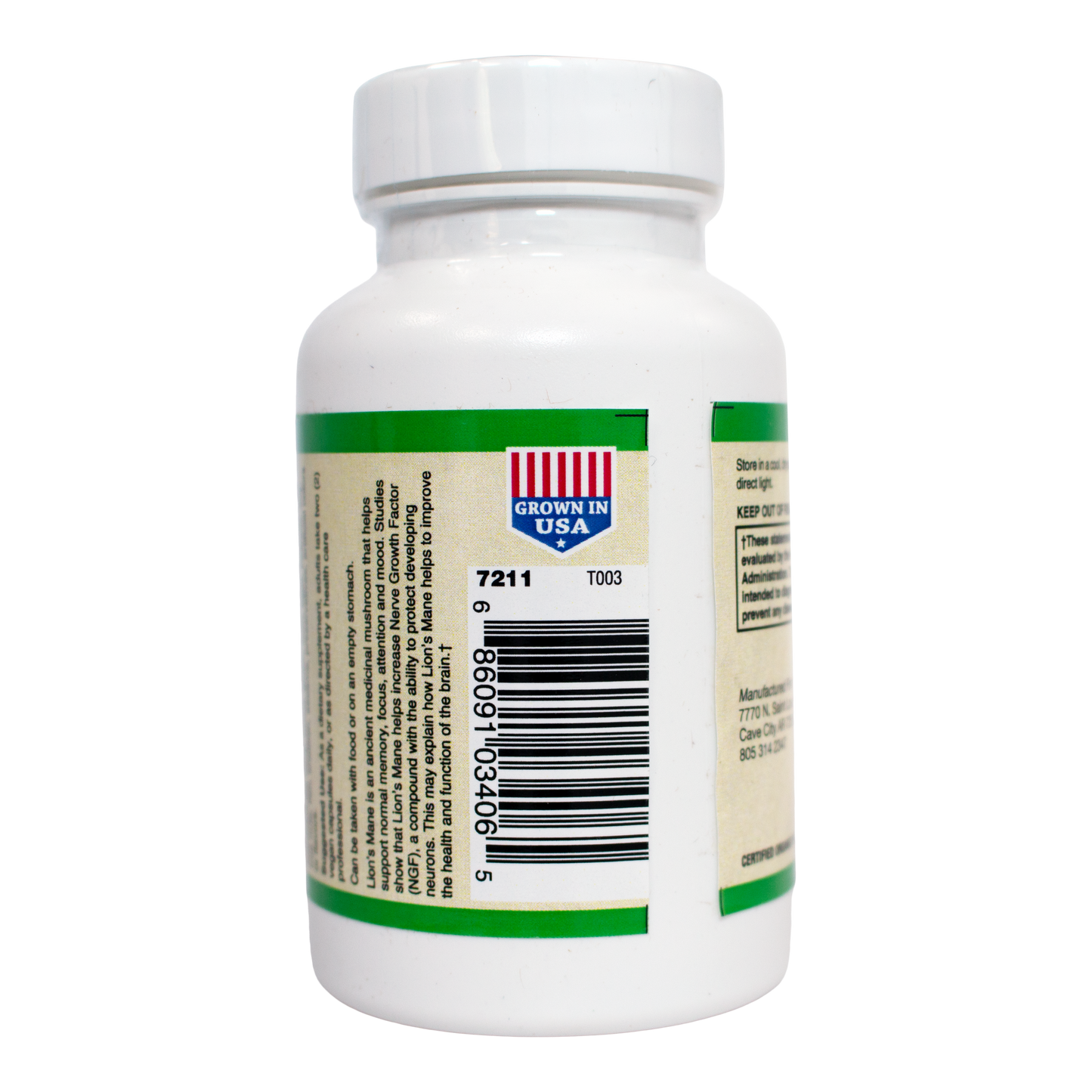 Lion's Mane Mushroom ( Organic ) 55% Polysaccharides Vegan Capsules-Medicinal Mushrooms-AlchePharma