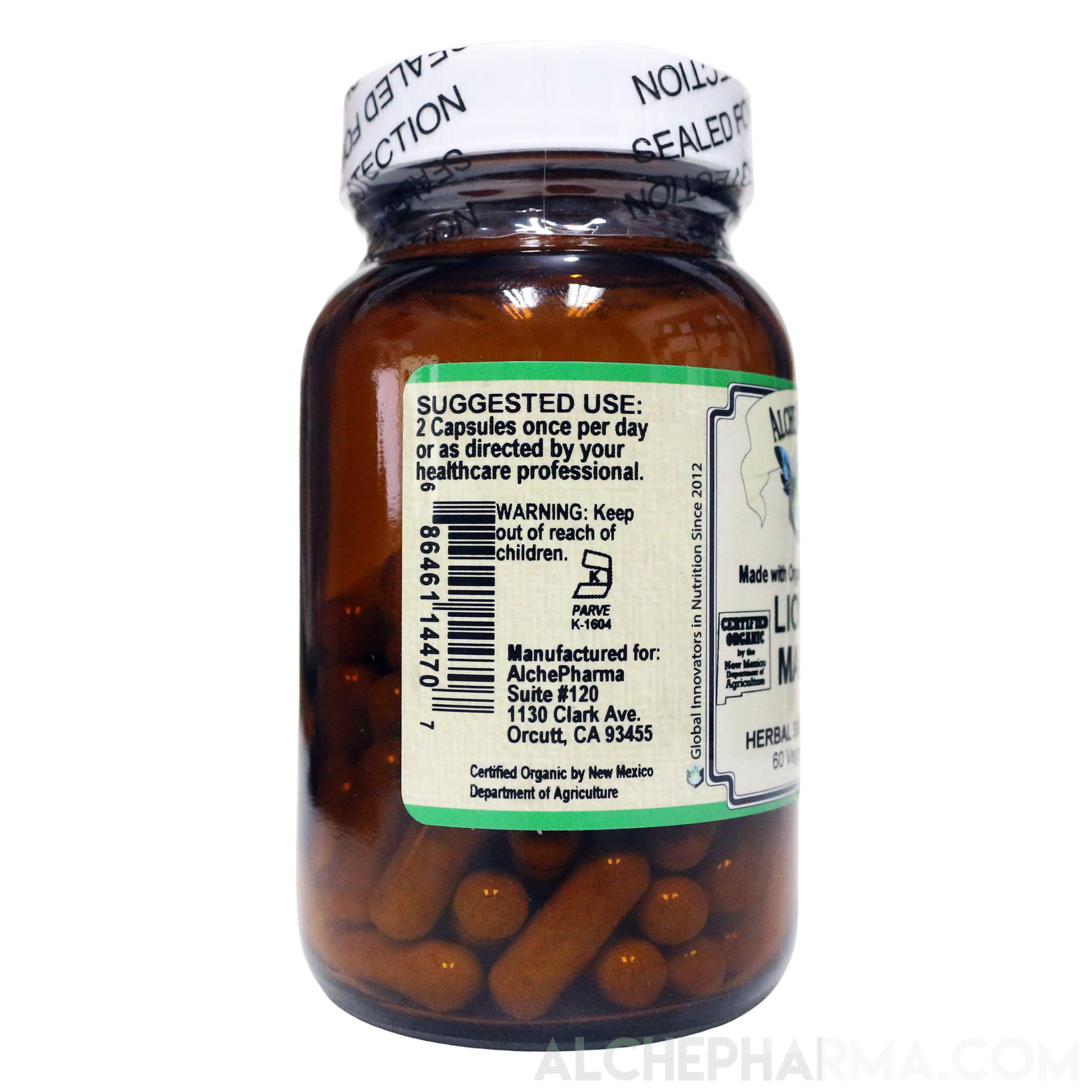 Lion's Mane Mushroom - Organic Blend of Fruiting Body and Mycelia-Medicinal Mushrooms-AlchePharma