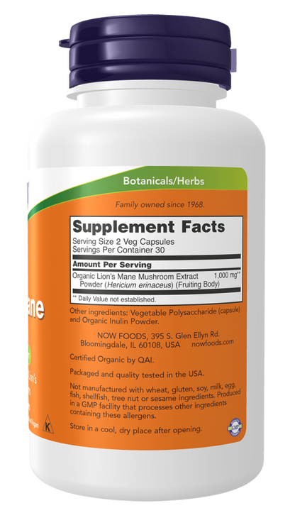 Lion's Mane 500 mg Veg Capsules