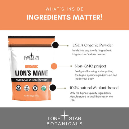 Lion’s Mane - Mushroom Extract Powder – 100g