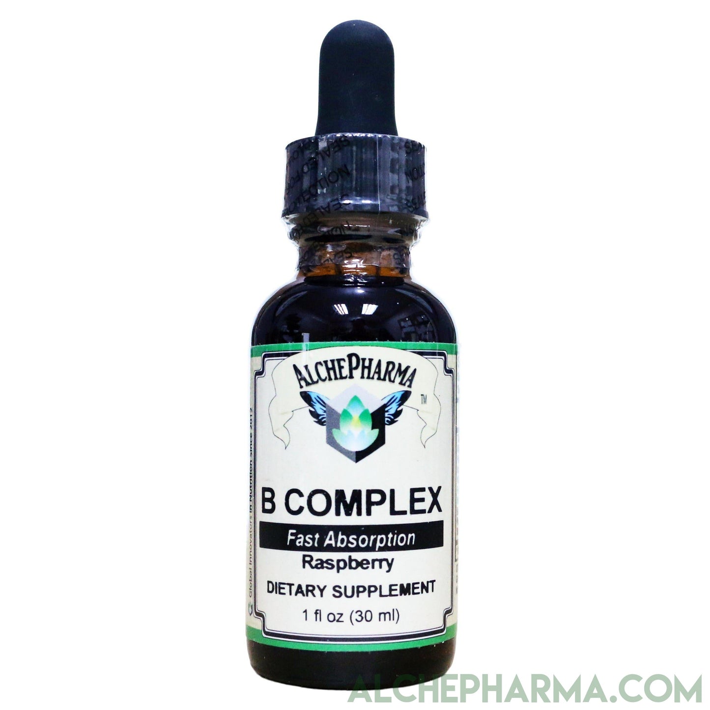 Liquid B-Complex ( Fast Absorbing Mix w/Water or Juice )- Raspberry Naturally Flavored-Vitamin-AlchePharma