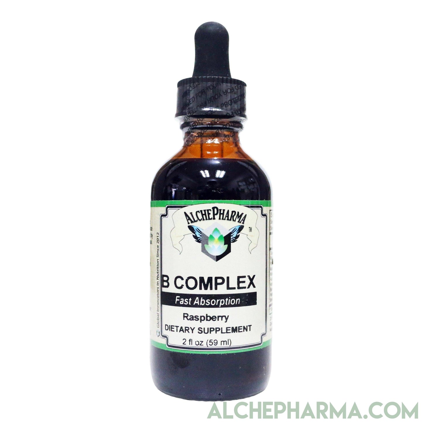 Liquid B-Complex ( Fast Absorbing Mix w/Water or Juice )- Raspberry Naturally Flavored-Vitamin-AlchePharma