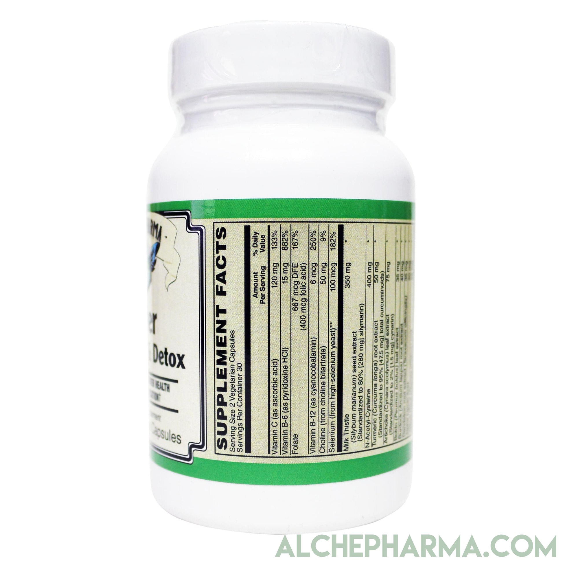 Liver Support and Detox w/ Nutrients and Botanicals Support for Liver Detoxification Enzymes-Liver Support-AlchePharma