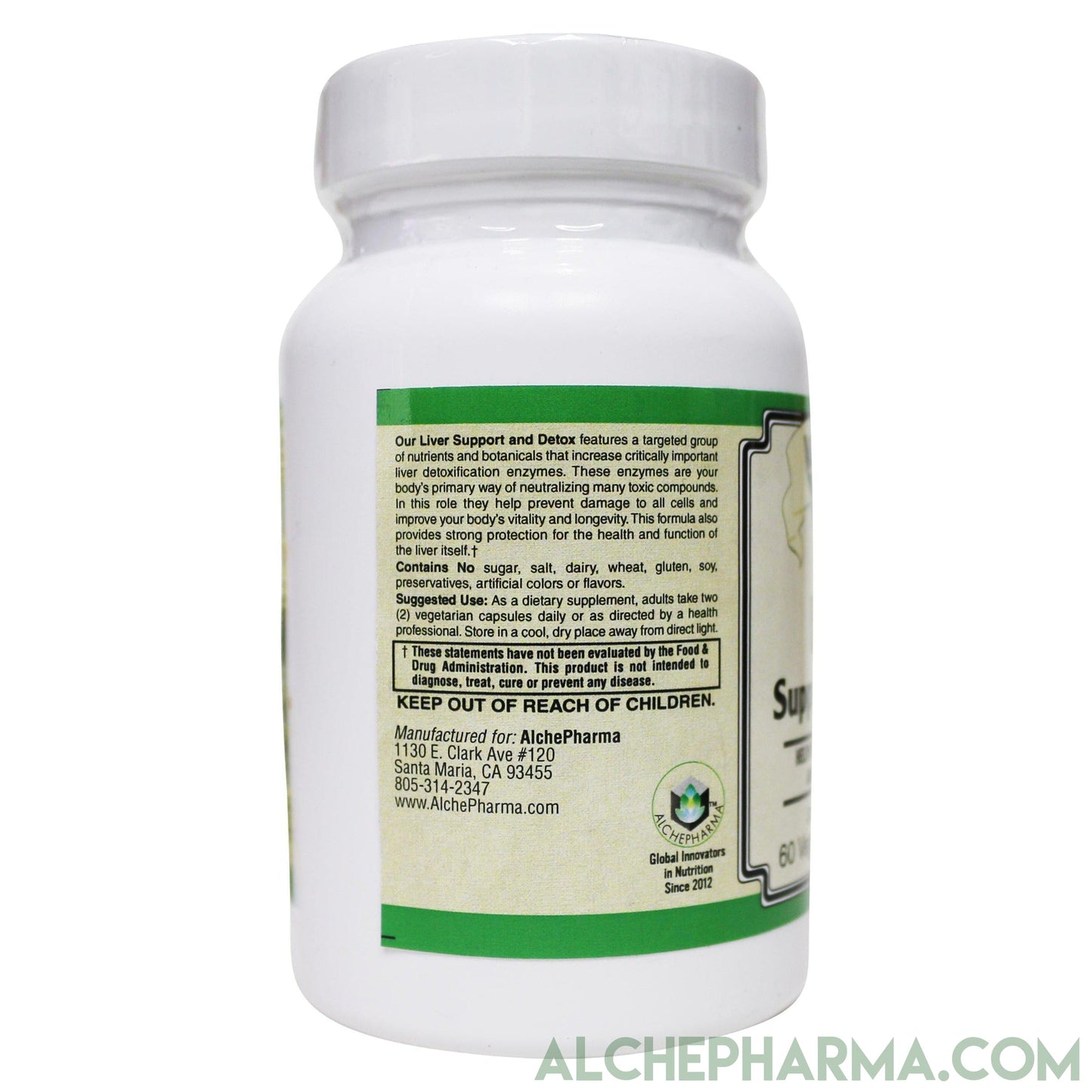Liver Support and Detox w/ Nutrients and Botanicals Support for Liver Detoxification Enzymes-Liver Support-AlchePharma