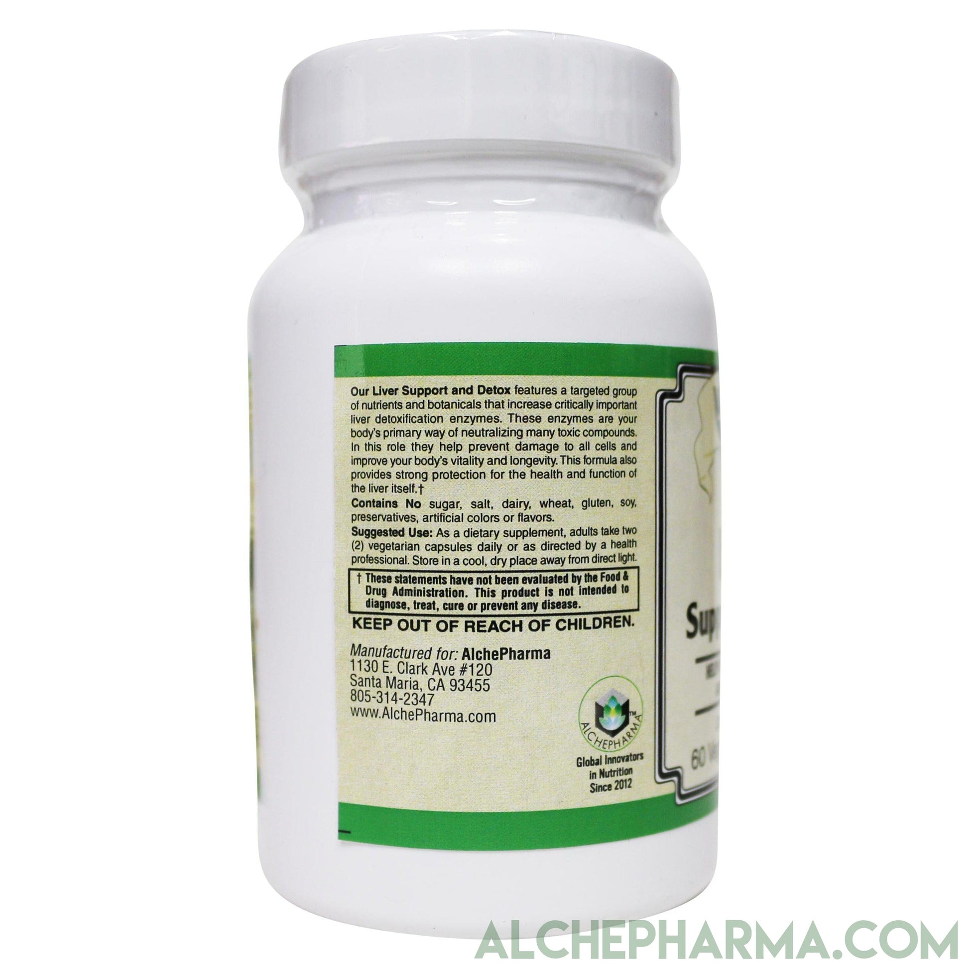 Liver Support and Detox w/ Nutrients and Botanicals Support for Liver Detoxification Enzymes-Liver Support-AlchePharma