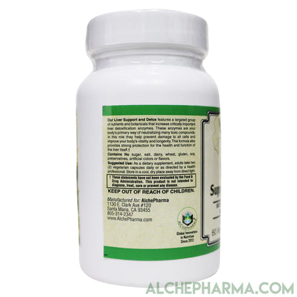 Liver Support and Detox w/ Nutrients and Botanicals Support for Liver Detoxification Enzymes-Liver Support-AlchePharma