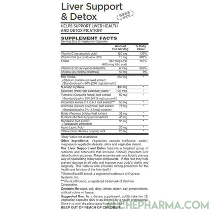 Liver Support and Detox w/ Nutrients and Botanicals Support for Liver Detoxification Enzymes-Liver Support-AlchePharma