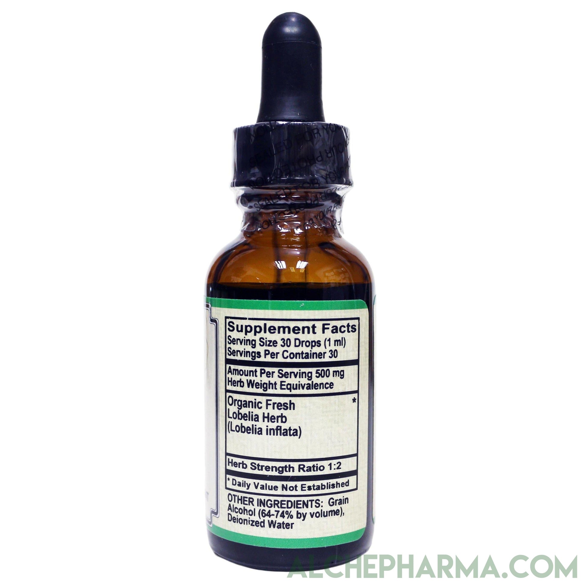 Lobelia Tincture ( Organic Fresh Lobelia Herb ) Herb Weight Equivalence 500 per 1 ml-Herb-AlchePharma