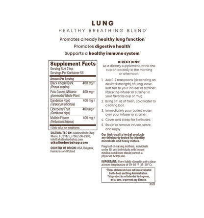 Lung Supplement Tea - 24 Tea Bags