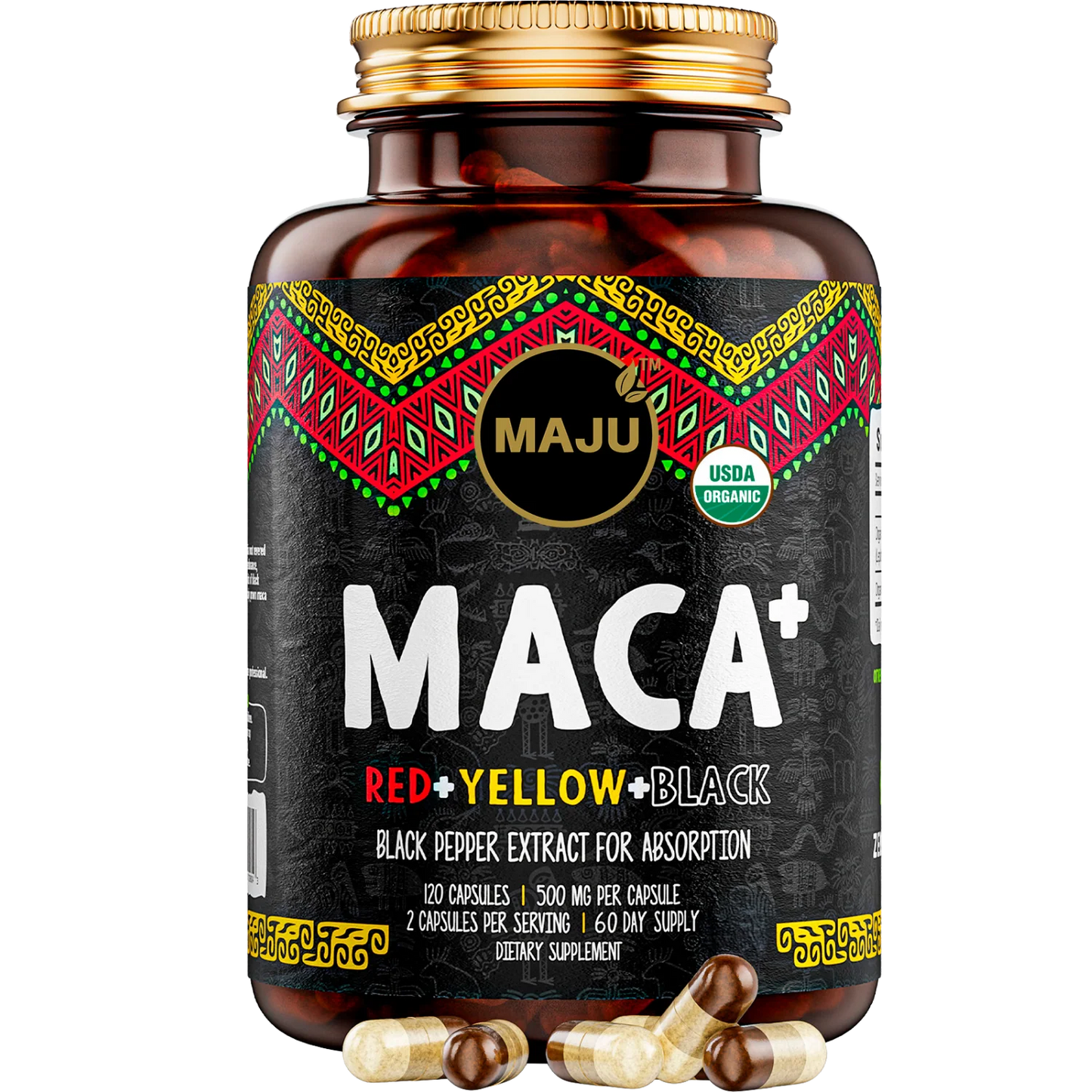 MAJU Organic Maca Plus Capsules (120ct)