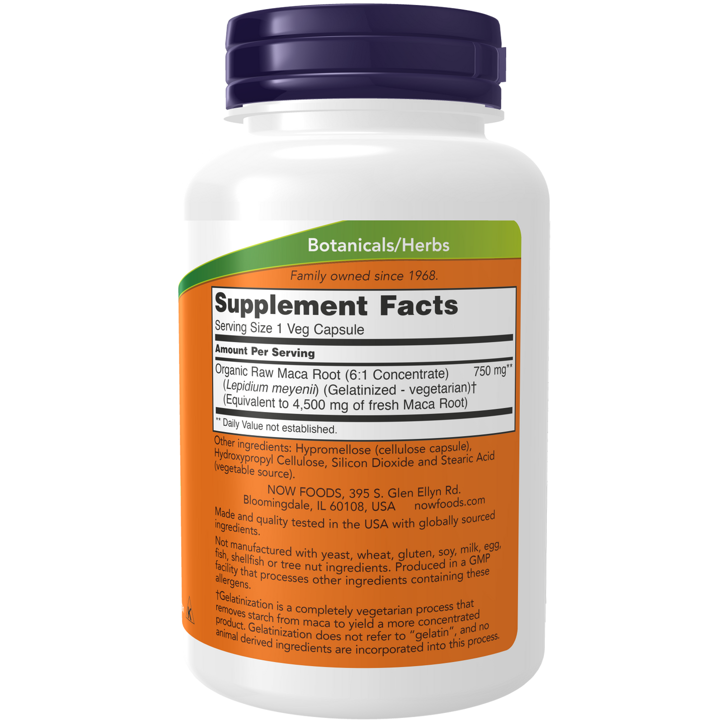 Maca 750 mg Raw Veg Capsules-Herbs-AlchePharma
