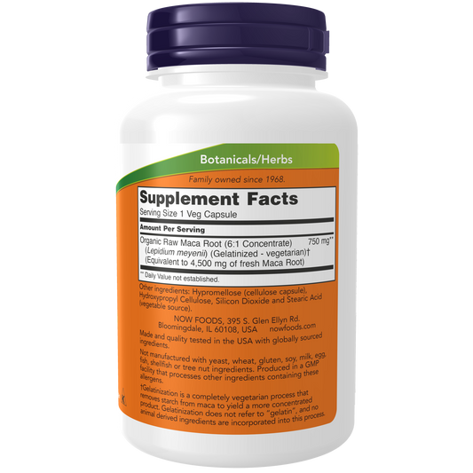 Maca 750 mg Raw Veg Capsules-Herbs-AlchePharma