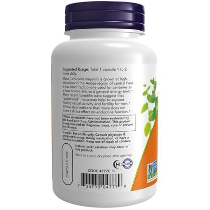 Maca 750 mg Raw Veg Capsules-Herbs-AlchePharma
