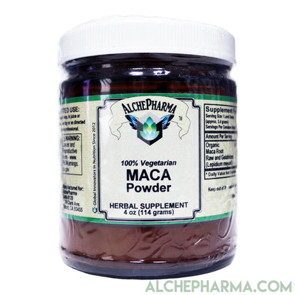 Maca Root Powder 4oz- 100% Organic, 100% pure, 100% Vegetarian, 100% Organic- Raw and Gelatinized ( Great Tasting )-maca-AlchePharma