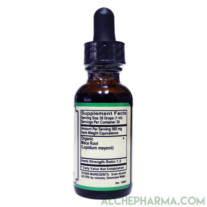 Maca Root Tincture - *Organic 1:2 Herb Strength Ratio, 500mg Herb Weight Equivalence per Serving-Herb-AlchePharma