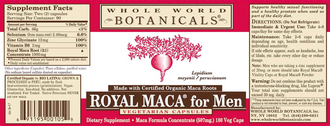 Royal Maca for Men - 180 Capsules