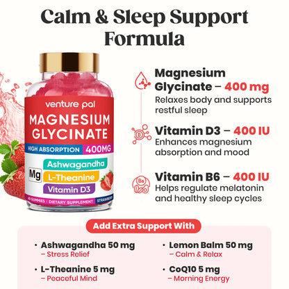 Magnesium Glycinate Gummies Strawberry 60 Gummies