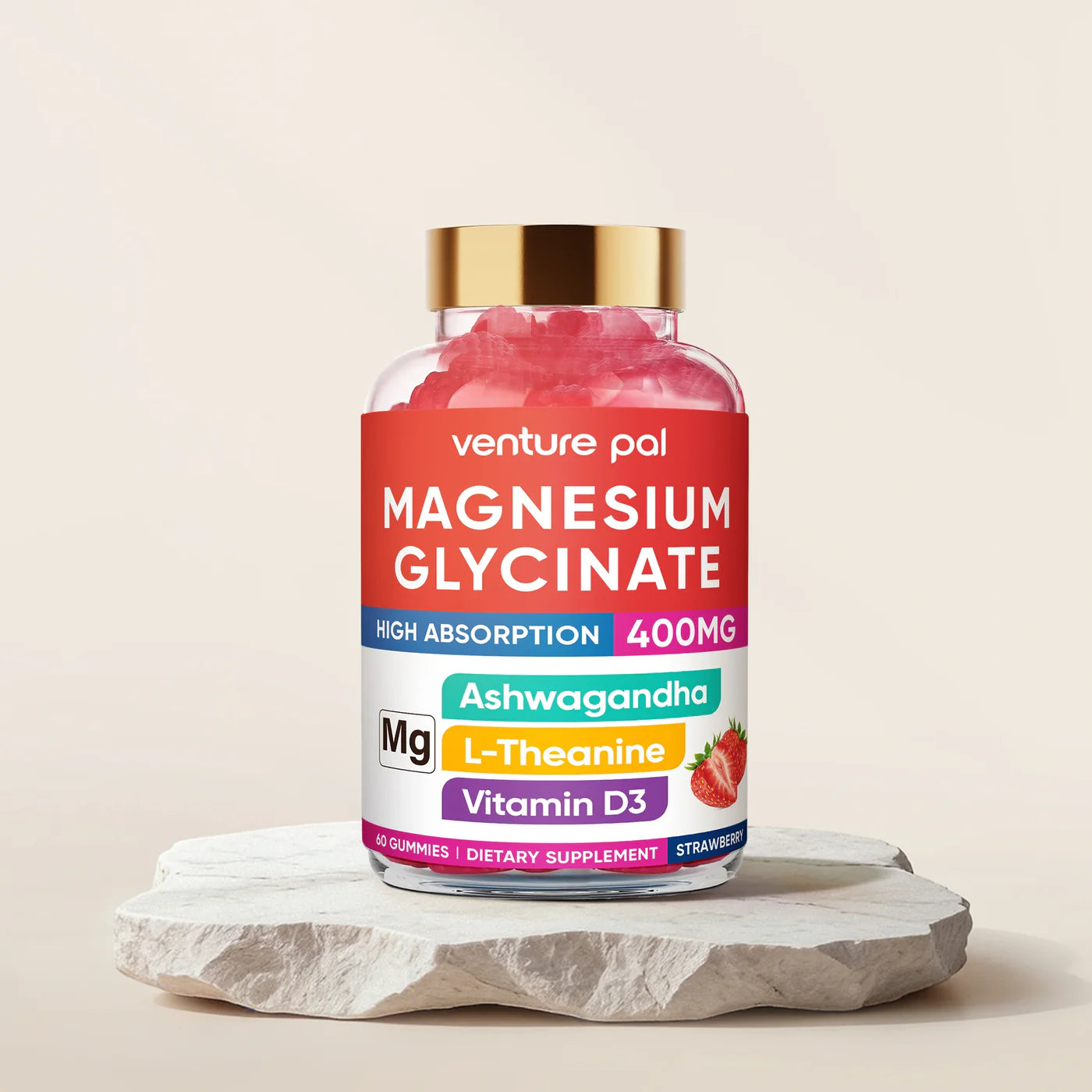 Magnesium Glycinate Gummies Strawberry 60 Gummies