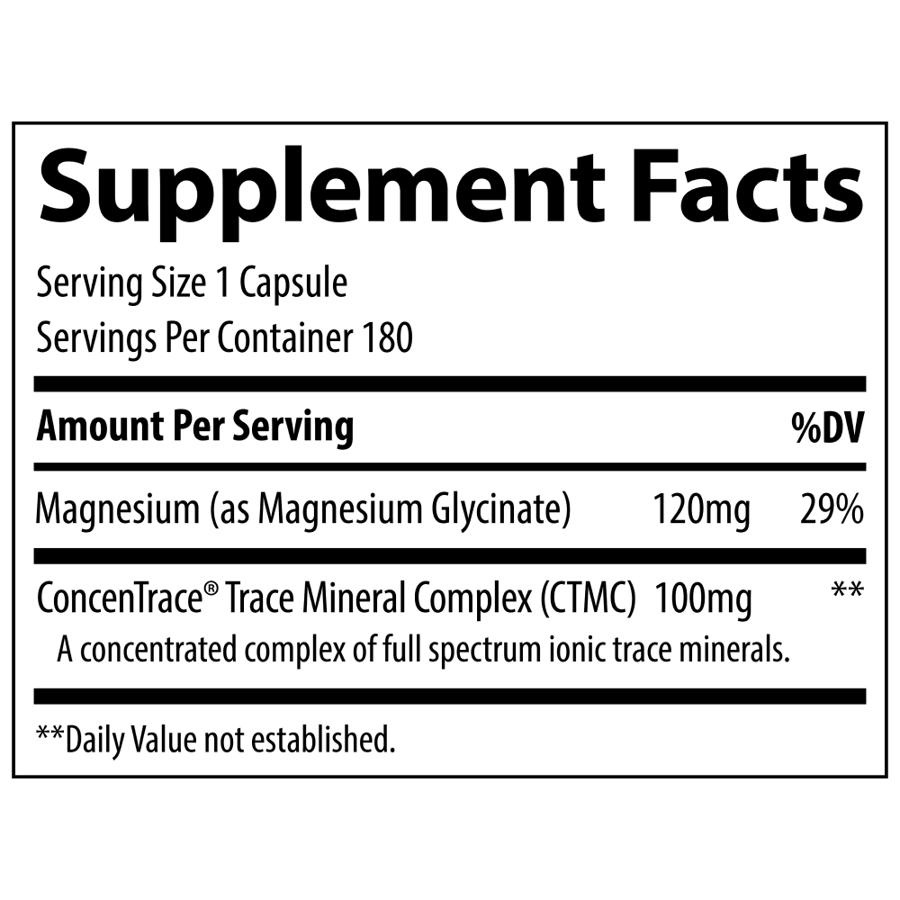 Magnesium Glycinate - Capsules, Liquid, Powder (120 mg per serving)-Magnesium-AlchePharma
