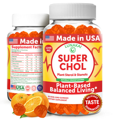 "Super Chol Orange Gummies 60 Count