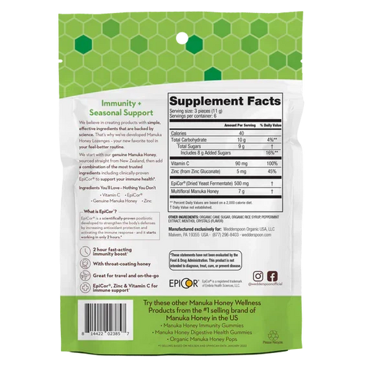Manuka Honey Lozenges 18ct./2.6 Oz. (3 Options)-cough drops-AlchePharma