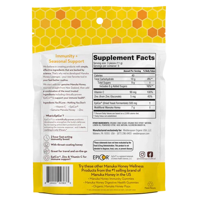 Manuka Honey Lozenges 18ct./2.6 Oz. (3 Options)-cough drops-AlchePharma