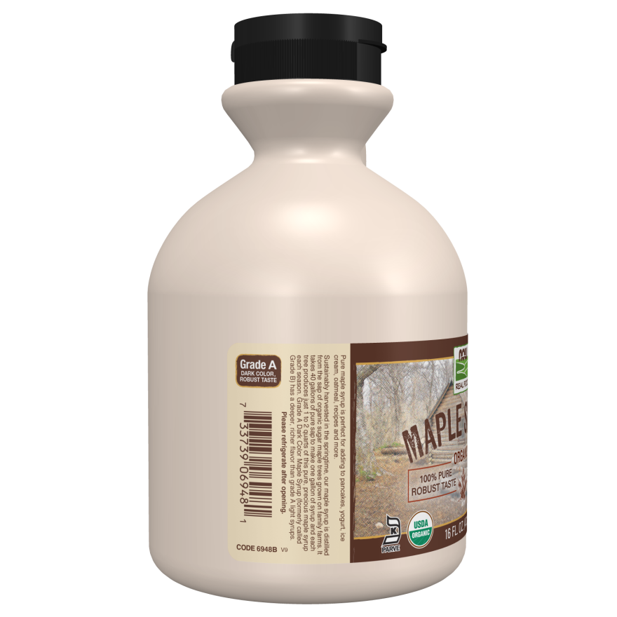 Maple Syrup, Organic Grade A Dark Color-Natural Foods-AlchePharma