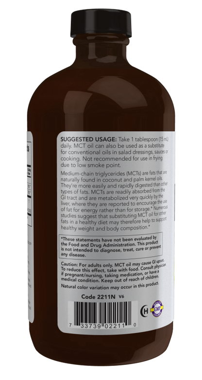 MCT Oil Liquid in Glass Bottle